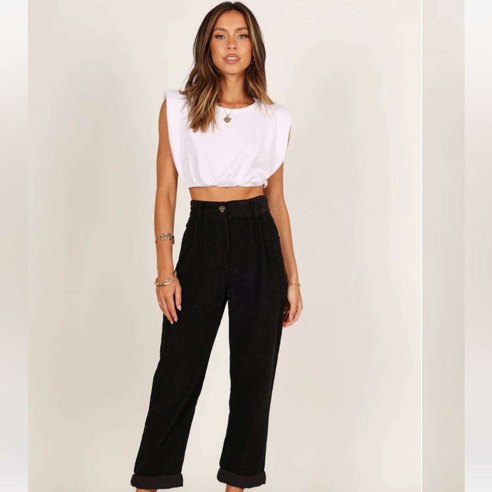 TALAREN CORD PANT - BLACK